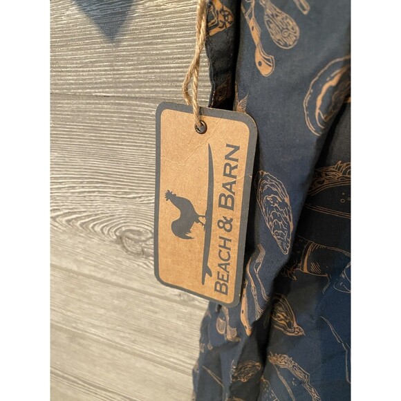 beach & barn button down‎ shirt Surf 'n Turf Woven Shirt Seafarer - size Small - Picture 4 of 8